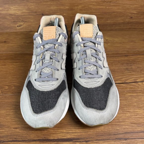 New Balance 580 Women's Size 11 Sneakers Gray Pink Rose Gold Athletic Shoes - Picture 9 of 11